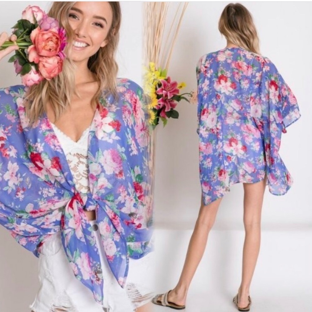 Floral Kimono Cardigan - Picture 4 of 9
